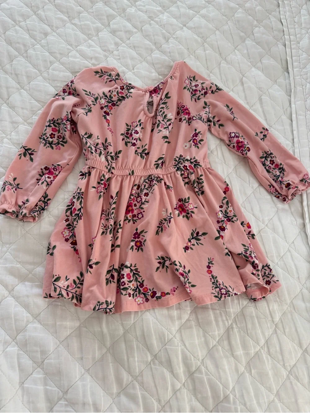 Old Navy Pink Floral Long Sleeve Dress